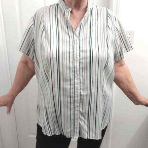 East 5th Striped Short Sleeve Shirt Size 2X